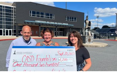 Chambersburg Chamber of Commerce Donates $1,200 to CASD for Scholarships