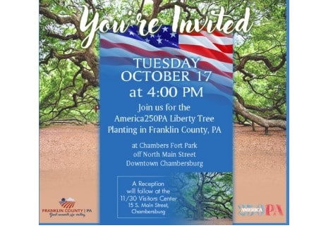 America250PA Liberty Tree Planting in Franklin County PA | Chambers Fort Park, Chambersburg