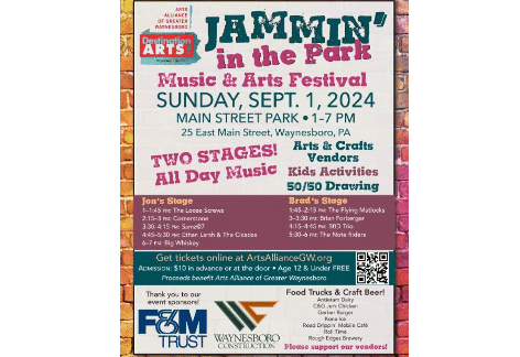 Jammin’ in the Park Music & Arts Festival | Main Street Park, Waynesboro