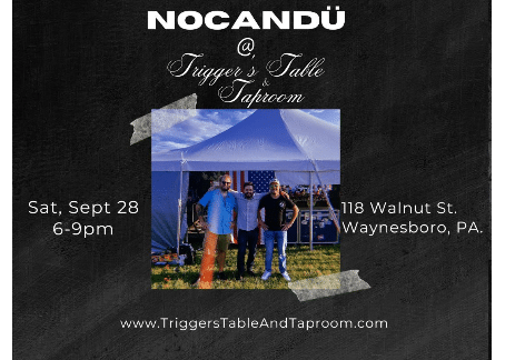 Nocandü Live | Trigger’s Taproom, Waynesboro