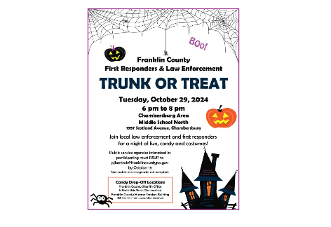 Franklin County First Responders & Law Enforcement Trunk or Treat | Chambersburg Area Middle School North