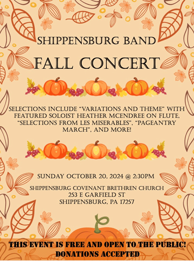 Shippensburg Band presents Annual Fall Concert | Shippensburg Covenant Brethren Church