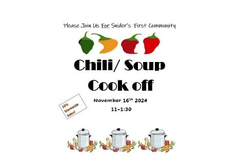 Potluck Soup/Chili Cook Off | Sniders Elevator, Mercersburg