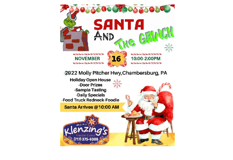 Santa & The Grinch | Klenzings Garden Center, Chambersburg